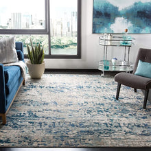 Load image into Gallery viewer, Madison Collection Modern Abstract Style Area Rug, Non-Shedding Area Rug for Living Room, Bedroom, Dining Room and Home Office, 10&#39; x 14&#39;, Grey/Blue
