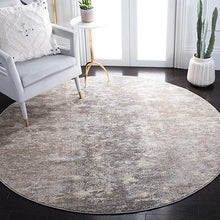 Load image into Gallery viewer, Madison Collection 10&#39; x 10&#39; Round Grey/Beige Modern Abstract Non-Shedding Entryway Foyer Living Room Bedroom Kitchen Area Rug
