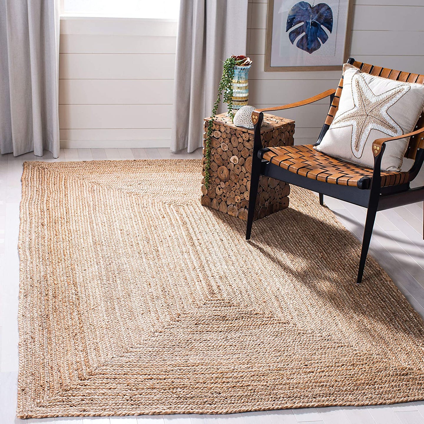 SAFAVIEH Cape Cod Collection 6' x 9' Natural Handmade Flatweave Jute Area Rug