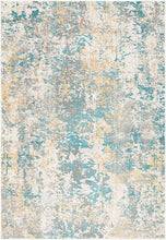 Load image into Gallery viewer, SAFAVIEH Madison Collection 3&#39; x 5&#39; Teal / Gold Modern Abstract Non-Shedding Living Room Bedroom Accent Rug
