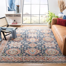 Load image into Gallery viewer, SAFAVIEH Samarkand Collection 10&#39; x 14&#39; Rust/Blue Hand-Knotted Traditional Oriental Premium Wool Living Room Dining Bedroom Area Rug
