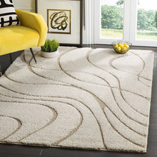 Load image into Gallery viewer, Florida Shag Collection, 5'3" x 7'6'  Runner, Cream
