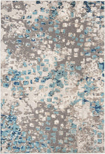 Load image into Gallery viewer, SAFAVIEH Madison Collection 5&#39;3&quot; x 7&#39;6&quot; Grey/Blue Boho Abstract Distressed Non-Shedding Living Room Bedroom Dining Home Office Area Rug
