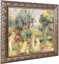 Load image into Gallery viewer, The Bathers Artwork by Pierre Renoir in Gold Ornate Frame, 16 x 20"
