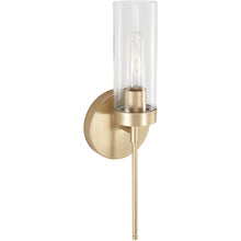 Load image into Gallery viewer, Capital Lighting AA1016SF Elijah 1 Light 5 inch Soft Gold Sconce Wall Light, Austin Allen &amp; Co MRM3362
