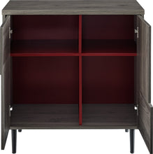 Load image into Gallery viewer, Slate Gray &amp; Red Interior 30" Modern Color Pop Accent Cabinet 5299RR
