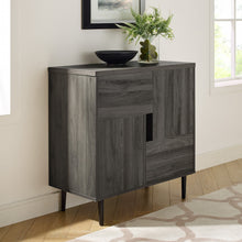 Load image into Gallery viewer, Slate Gray &amp; Red Interior 30" Modern Color Pop Accent Cabinet 5299RR
