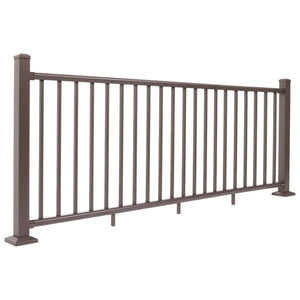 36" L x 72" W Weathered Brown ALX Estate Complete Deck Railing Kit