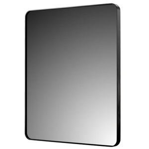 30" x 36" Wall Mounted Mirror in Brushed Black