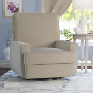 Aisley Reclining Swivel Glider, Upholstery Color: Beige, #6170