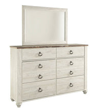 Load image into Gallery viewer, Ashley Furniture Willowton Whitewash Bedroom Mirror 6092RR
