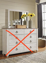 Load image into Gallery viewer, Ashley Furniture Willowton Whitewash Bedroom Mirror 6092RR
