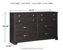 Load image into Gallery viewer, Ashley Furniture Reylow Dark Brown Dresser By Signature Design By Ashley
