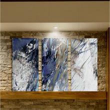 Load image into Gallery viewer, A Premium &#39;Blue Noise I&#39; Multi-Piece Image on Canvas 24&quot; H x 48&quot; W x 1.5&quot; D #914HW
