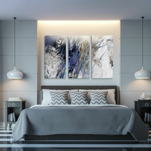 Load image into Gallery viewer, A Premium &#39;Blue Noise I&#39; Multi-Piece Image on Canvas 24&quot; H x 48&quot; W x 1.5&quot; D #914HW
