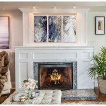 Load image into Gallery viewer, A Premium &#39;Blue Noise I&#39; Multi-Piece Image on Canvas 24&quot; H x 48&quot; W x 1.5&quot; D #914HW
