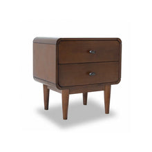 Load image into Gallery viewer, Aabia 23.5&#39;&#39; Tall 2 - Drawer Solid Wood Nightstand in Brown
