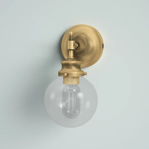 Natural Brass Aadvik 1 - Light Dimmable Armed Sconce