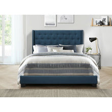 Load image into Gallery viewer, Aadvik Tufted Upholstered Low Profile Standard Bed King Blue 3447RR
