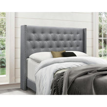 Load image into Gallery viewer, Aadvik Tufted Gray Upholstered Low Profile Standard Bed Queen *AS IS #1430HW
