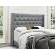 Load image into Gallery viewer, Aadvik Tufted Upholstered Low Profile Standard Bed King Gray 3448RR
