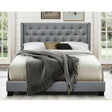 Load image into Gallery viewer, Queen Gray Aadvik Tufted Upholstered Low Profile Standard Bed 1845AH
