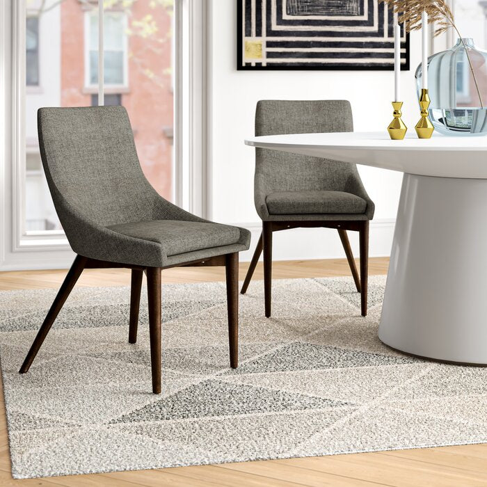 Aaliyah Upholstered Side Chair in Gray - Set of 2