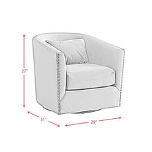 Load image into Gallery viewer, Abagail 29&quot; Wide  Polyester Swivel Barrel Chair 4731RR
