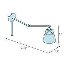 Load image into Gallery viewer, Abagail 1 - Light Dimmable Swing Arm 1904AH
