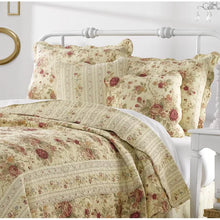 Load image into Gallery viewer, Abigail Beige/Red/Taupe Standard Cotton Reversible Traditional Quilt Set king, 5pc quilt set
