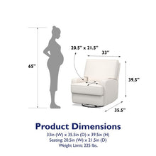 Load image into Gallery viewer, Abingdon Swivel Reclining Glider Nursery Chair
