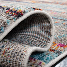 Load image into Gallery viewer, Abingt Abstract Area Rug in Gray/Turquoise/Brown 2&#39;2&quot; x 6&#39;
