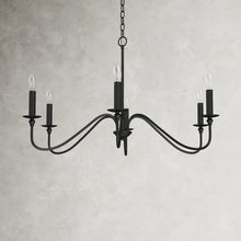 Load image into Gallery viewer, 30&quot; W x 18&quot; H Matte Black Ableton Dimmable Classic / Traditional Chandelier
