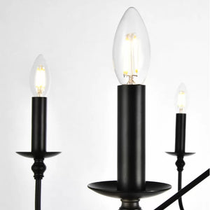 30" W x 18" H Matte Black Ableton Dimmable Classic / Traditional Chandelier