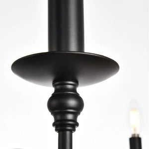 30" W x 18" H Matte Black Ableton Dimmable Classic / Traditional Chandelier