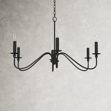Load image into Gallery viewer, 30&quot; W x 18&quot; H Matte Black Ableton Dimmable Classic / Traditional Chandelier
