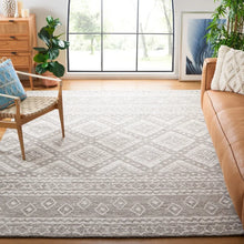 Load image into Gallery viewer, Abou Geometric Handmade Tufted Wool Area Rug in Gray/Ivory 4 x 6
