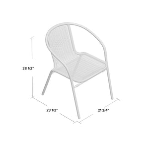 Abrahamic Stacking Patio Dining Chair (Set of 4)