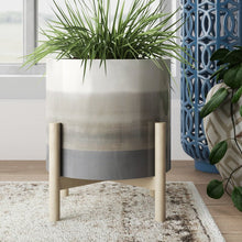 Load image into Gallery viewer, 12&quot; H x 10&quot; W x 10&quot; D Abrahamson Ceramic Pot Planter 2972AH
