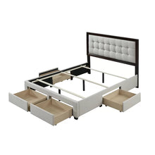 Load image into Gallery viewer, Abril Queen Tufted Low Profile Storage Standard Bed
