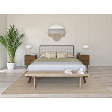 Load image into Gallery viewer, Abril Tufted Solid Wood and Upholstered Low Profile Platform Bed
