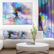 Load image into Gallery viewer, 36&quot; H x 46&quot; W x 1.5&quot; D &#39;Abstract  Creative Blue Flower&#39; Graphic Art on Wrapped Canvas 1431AH
