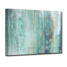 Load image into Gallery viewer, 16&quot; H x 20&quot; W x 1.5&quot; D Turquoise/Blue/Brown/Gray/White Abstract Spa by Tristan Scott - Graphic Art Print (ND134)
