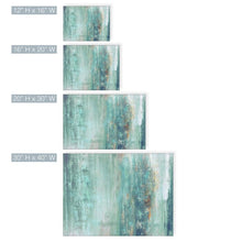 Load image into Gallery viewer, 16&quot; H x 20&quot; W x 1.5&quot; D Turquoise/Blue/Brown/Gray/White Abstract Spa by Tristan Scott - Graphic Art Print (ND134)
