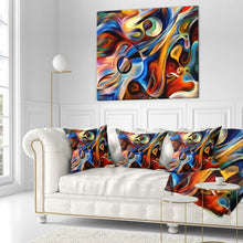 Load image into Gallery viewer, Abstract Structure Art Square Pillow Cover &amp; Insert 16 x 16, Set of 2
