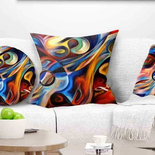 Abstract Structure Art Square Pillow Cover & Insert 16 x 16, Set of 2