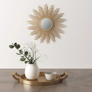 14.5" x 14.5" Gold Accent Mirror