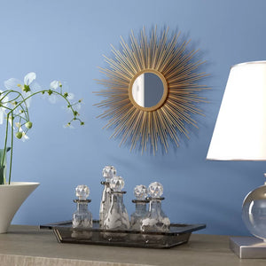 14.5" x 14.5" Gold Accent Mirror