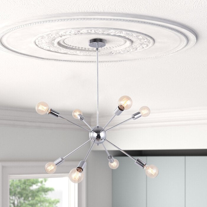 Chrome Acheritou 8 - Light Dimmable Sputnik Sphere Chandelier