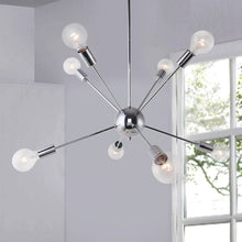 Load image into Gallery viewer, Chrome Acheritou 8 - Light Dimmable Sputnik Sphere Chandelier
